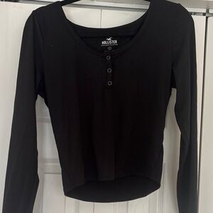 Hollister Women's Classic Black Long Sleeve Tee